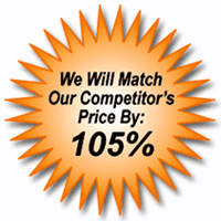 We Will Match Our Competitor's Price By: 105% Burst